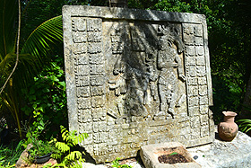 Mayan stelae reproductions
